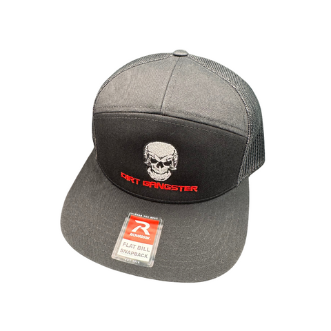 SKULL GANGSTER BLACK FLAT BILL